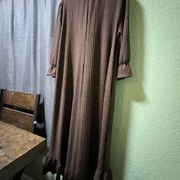Celeste Chocolate Brown Long Sleeve Dress - Picture 8 of 9